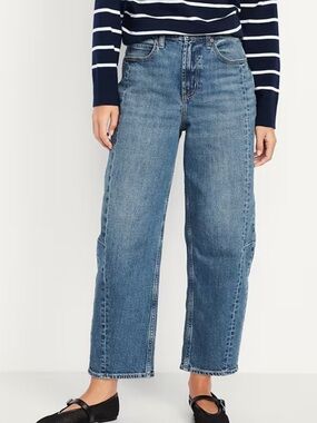 Old Navy High-Waisted Barrel Ankle Jeans